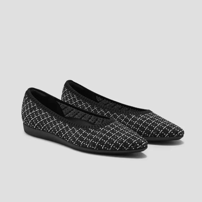 VIVAIA Walker | Aria Walker Lightweight Pointed-Ballet Flats In Black｜