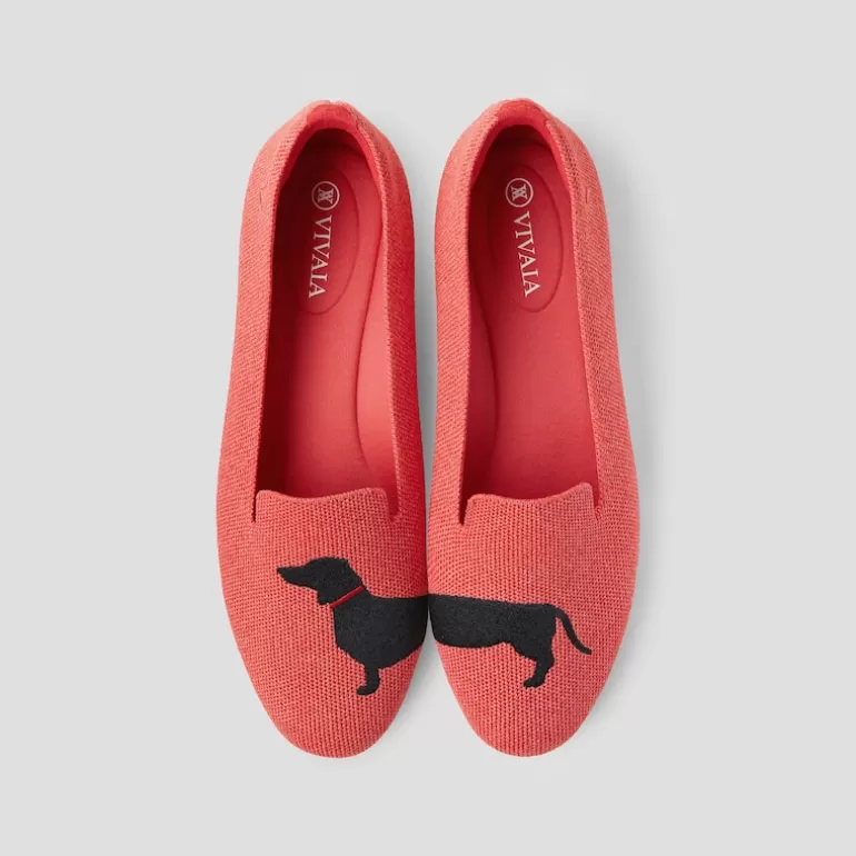 VIVAIA Audrey | Audrey Round-Toe Patterned Loafers For Bunions In Multi Coral-Dog |