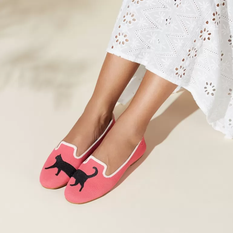 VIVAIA Audrey | Audrey Round-Toe Patterned Loafers For Bunions In Pink-Cat |