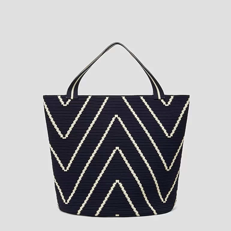 VIVAIA All Bags | Totes | Colette Bucket Tote Bag In Blue Beige-Sustainable & Washable |