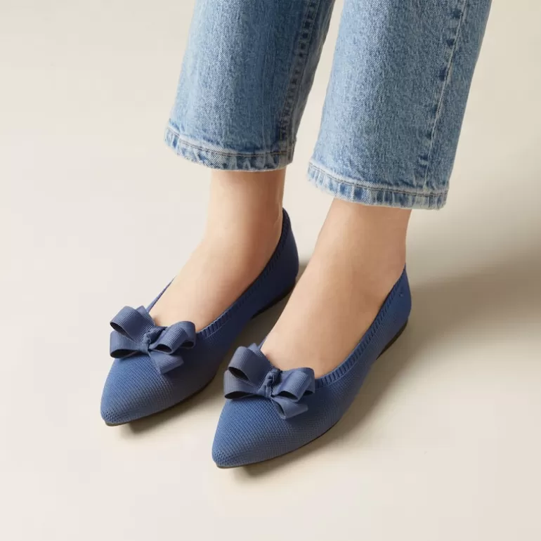 VIVAIA Accessories | DIY Charms | Dora Removable Bows In Denim Blue | Adorn Your Shoes