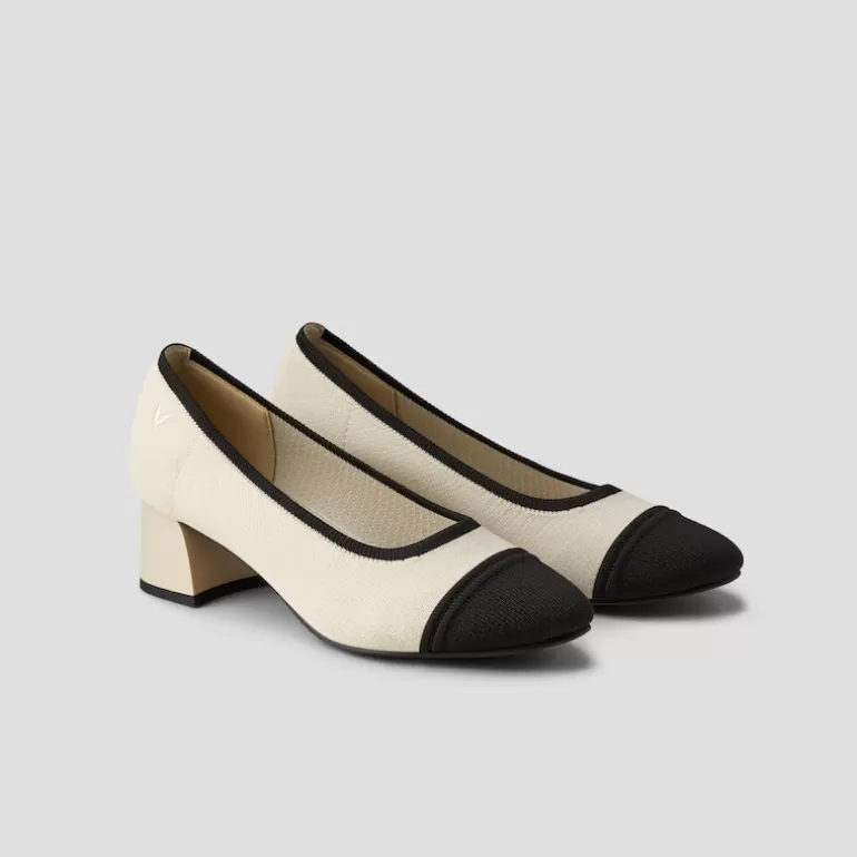 VIVAIA Julie Pro | Julie Round-Toe Chunky Heels Black White-Washable & Comfortable |