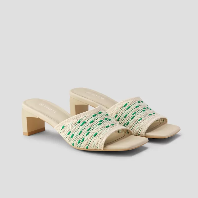 VIVAIA Jade | Juliet | Juliet Square-toe Heeled Sandals In -Sustainable & Stylish |