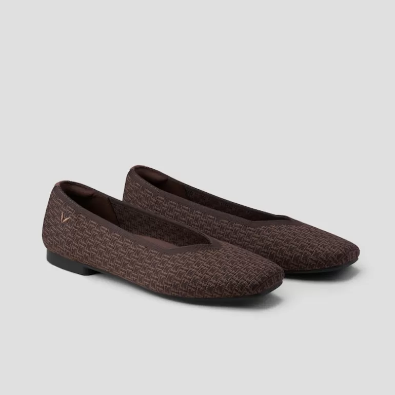 VIVAIA Margot | Margot 2.0 Square-Toe Flats For Bunions & Wide Feet In Brown Chain |