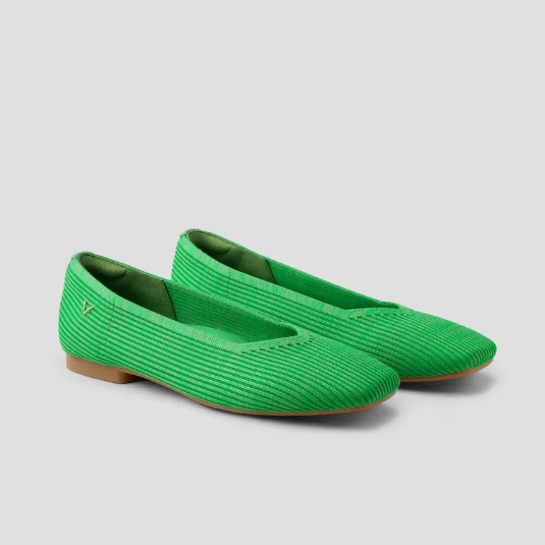 VIVAIA Margot | Margot Square-Toe Flats For Bunions&Wide Feet In Grass Green-More Breathable Margot |