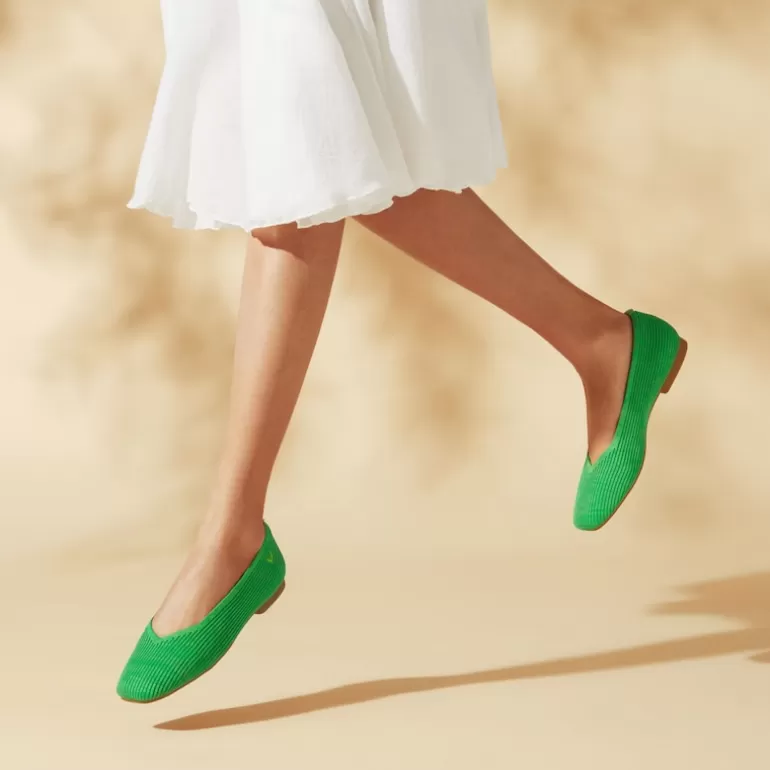 VIVAIA Margot | Margot Square-Toe Flats For Bunions&Wide Feet In Grass Green-More Breathable Margot |