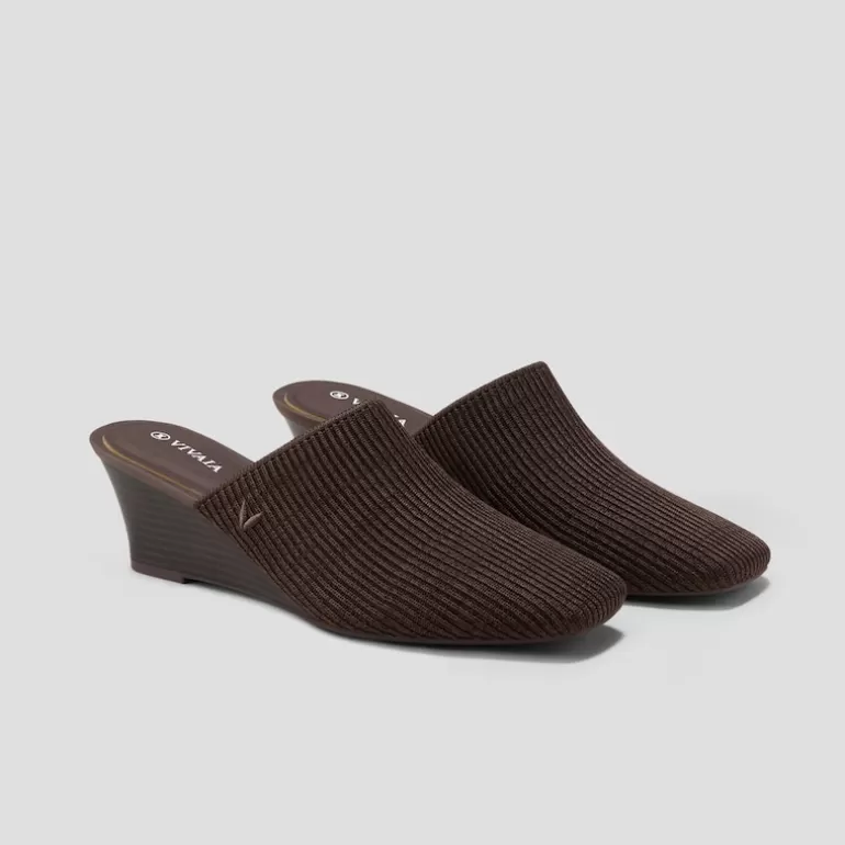 VIVAIA Margot Wedge Mules | Margot Wedge Mules Square-Toe Wedge Mules In |