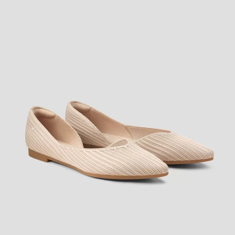 VIVAIA Melia | Melia Pointed-Toe Striped Flats For Wide Feet In |