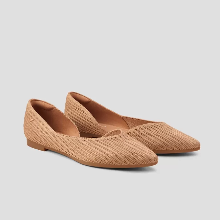 VIVAIA Melia | Melia Pointed-Toe Striped Flats For Wide Feet In |