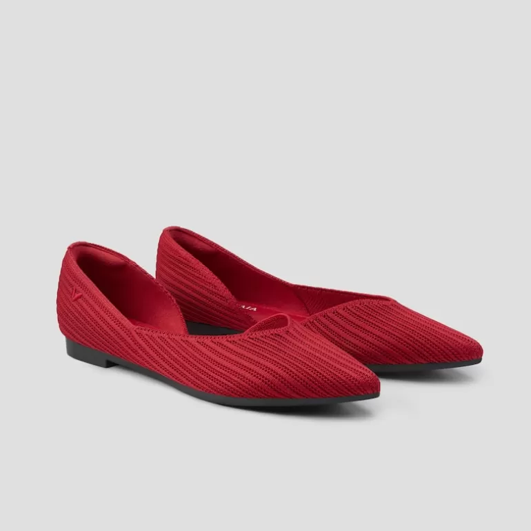 VIVAIA Melia | Melia Pointed-Toe Striped Flats For Wide Feet In |