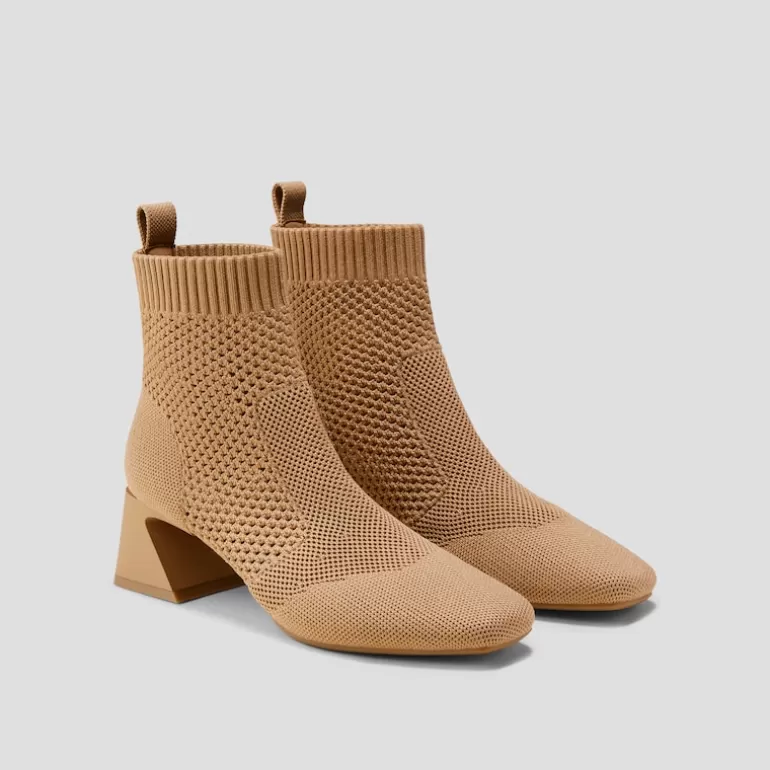 VIVAIA Melissa | Melissa Perforated Block Heel Boots In -Sustainable & Washable |