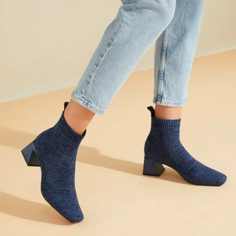 VIVAIA Melissa | Perforated Block Heel Boots (Melissa), Vintage Blue, EU37 |