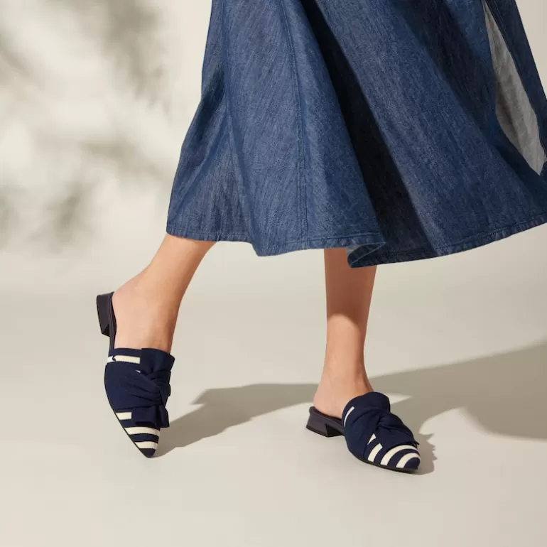 VIVAIA Yaffa | Pointed-Toe Knot Mules(Yaffa Pro), NAVY, EU35 |