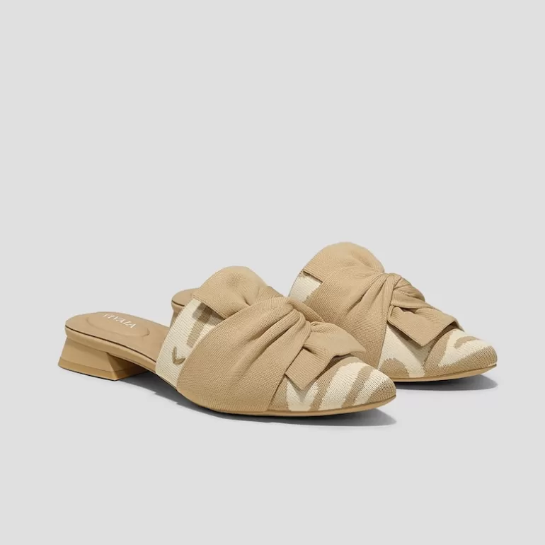 VIVAIA Yaffa | Pointed-Toe Knot Mules(Yaffa Pro), Nude Peach, EU35 |