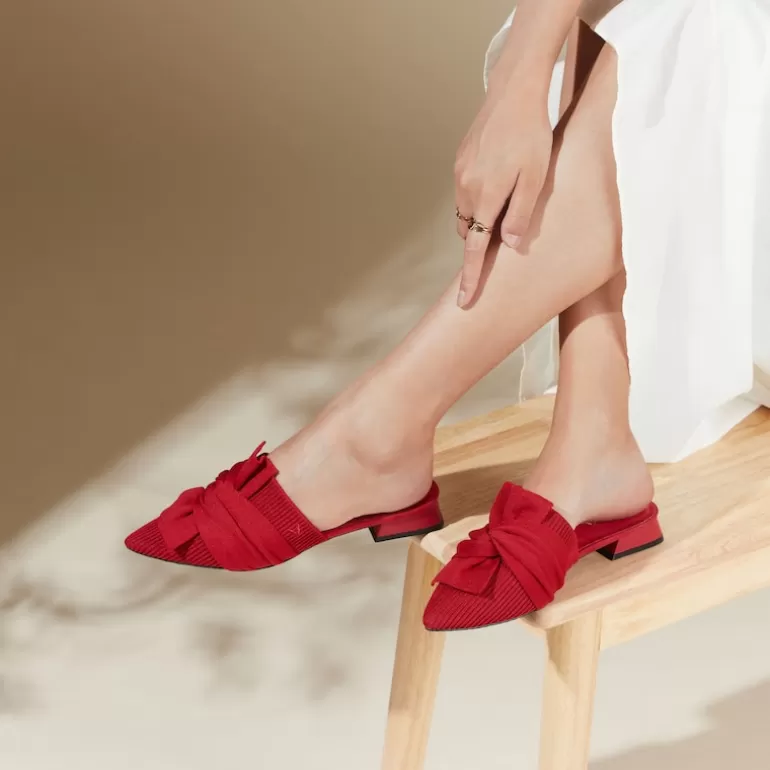 VIVAIA Yaffa | Yaffa Pointed-Toe Knot Sustainable Mules In |